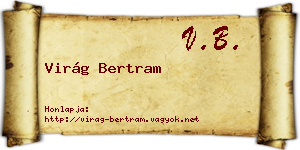 Virág Bertram névjegykártya