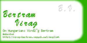 bertram virag business card